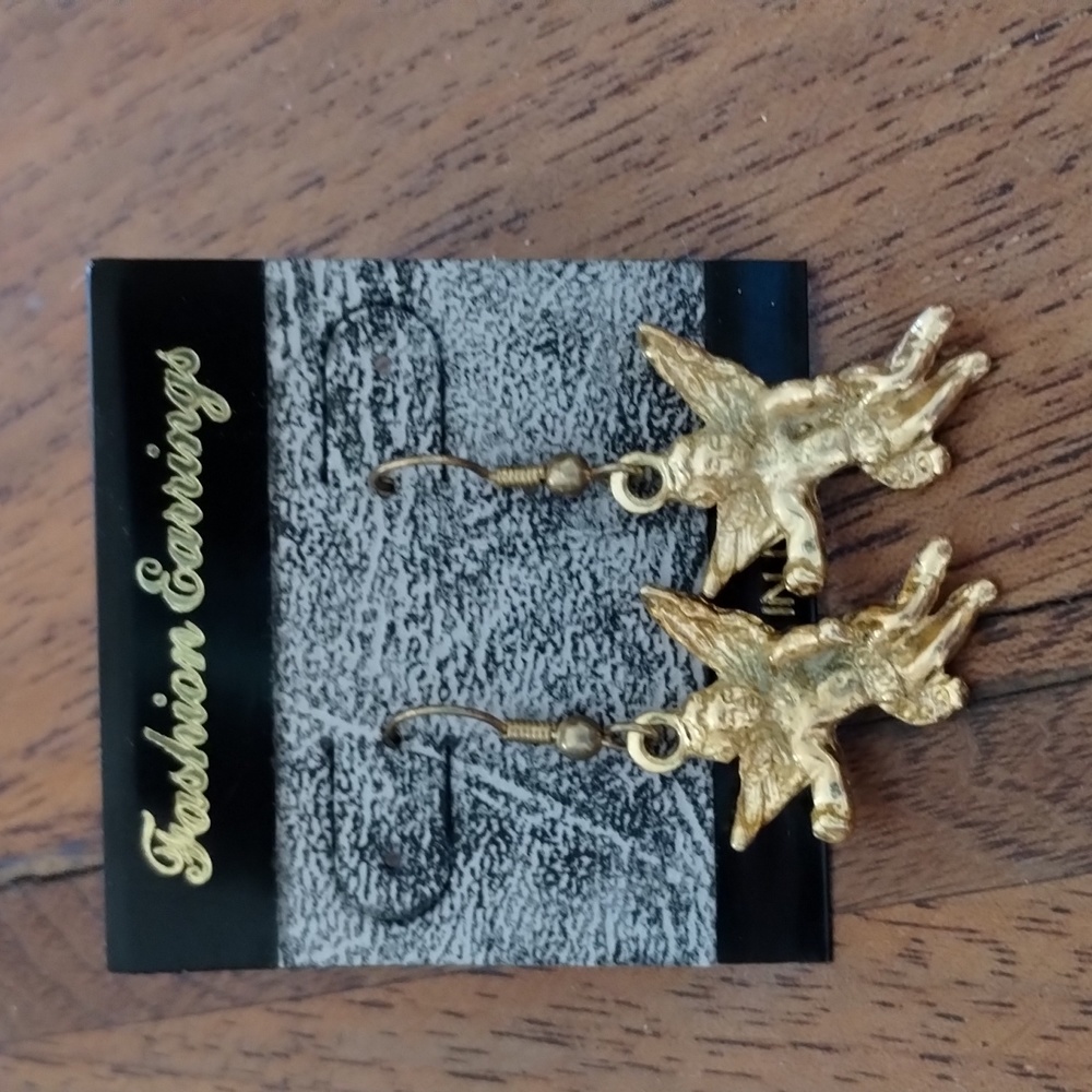 Gold Angel Earrings
